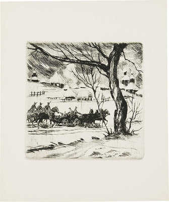 Юдовин Соломон Борисович. Подборка из 7 гравюр серии «Былое» с досок